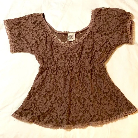 Rod’s Western Wear brown lace shirt women’s large - Picture 2 of 10